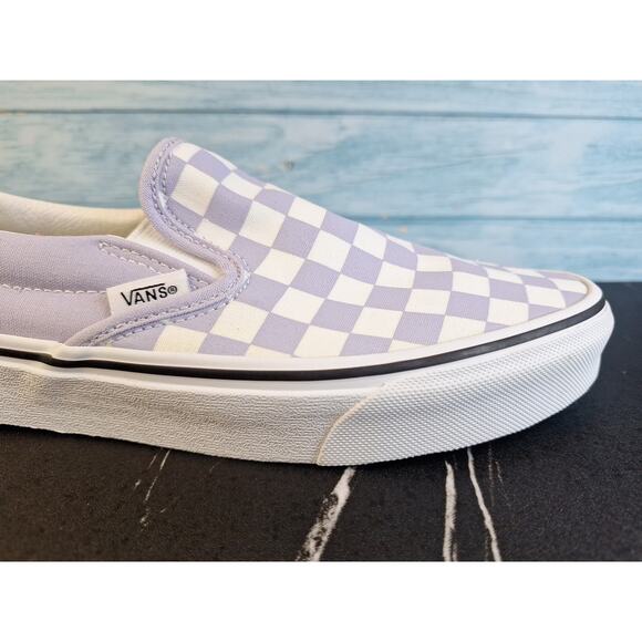 Vans Slip-On Checkerboard Lavender Canvas Shoes-Size 6 - Picture 14 of 16